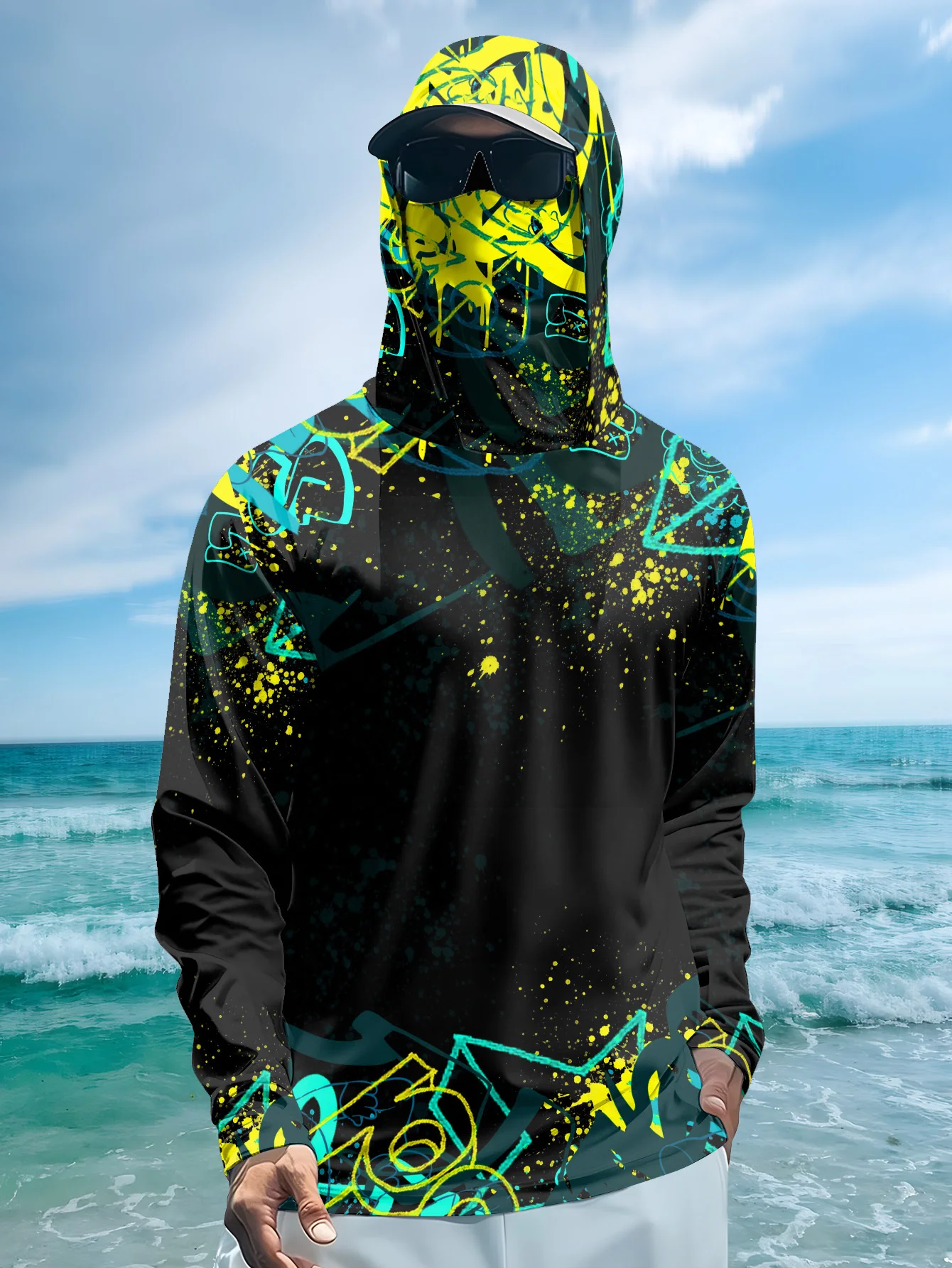 Fishing Mask Sun Protection - هودي صيد للرجال بعامل حماية من