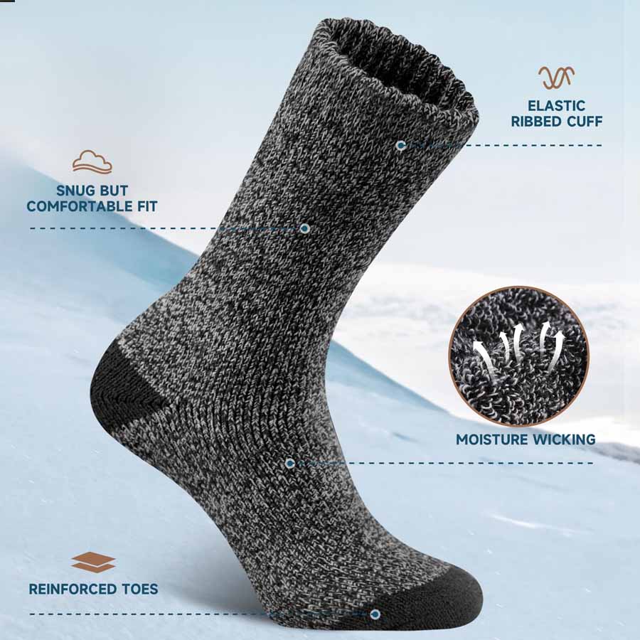 جوارب شتوية للرجال، مناسبة لرك - مراجعة Fishing Socks وسعره